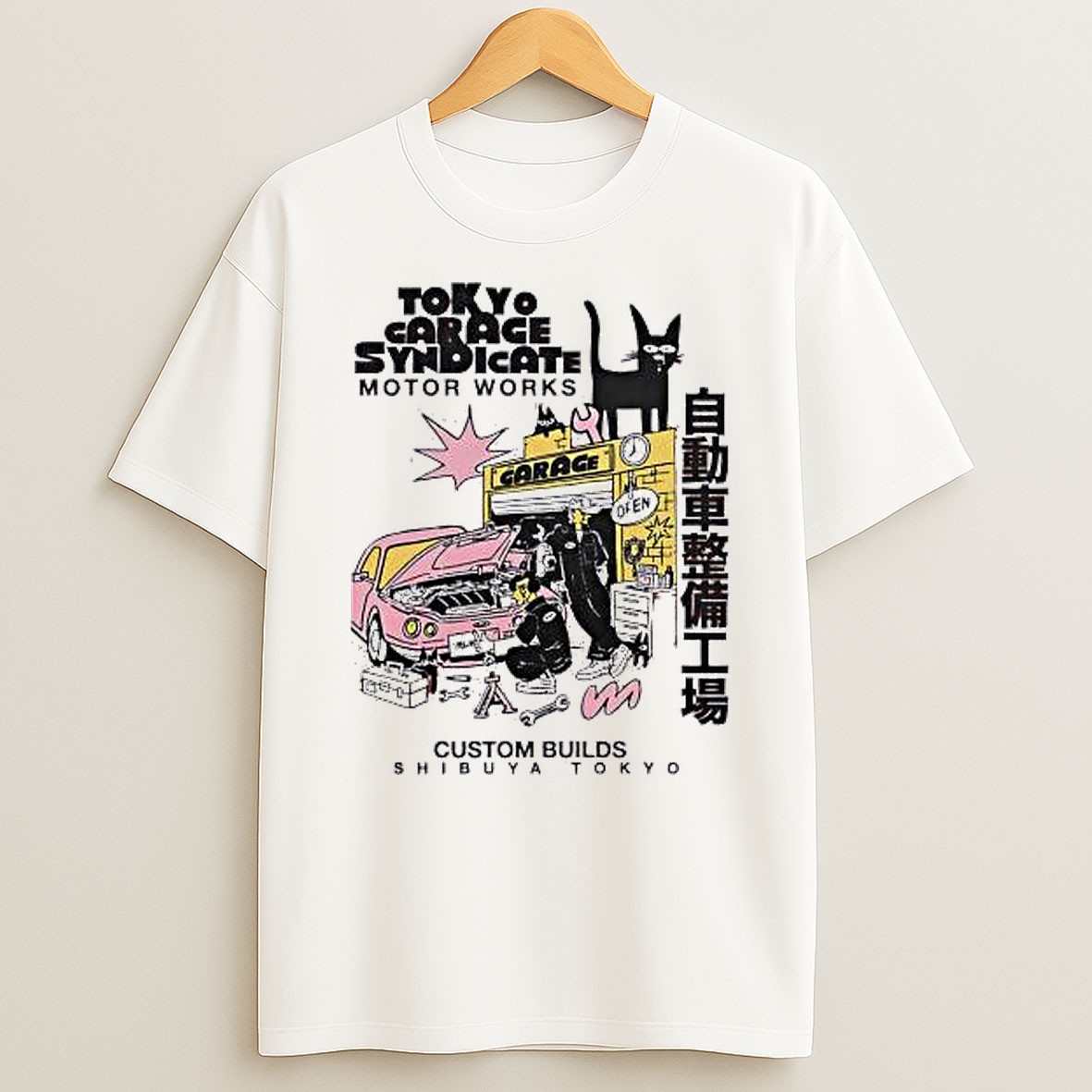 Original Tokyo Garage Syndicate Motor Works Builds Shibuya Tokyo T Shirt