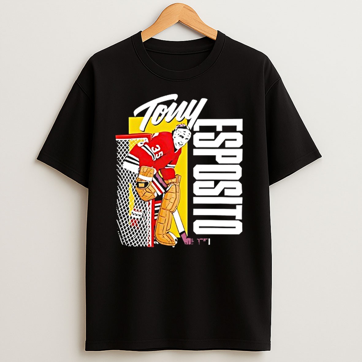Original Tony Esposito Chicago Highlight Hockey T Shirt