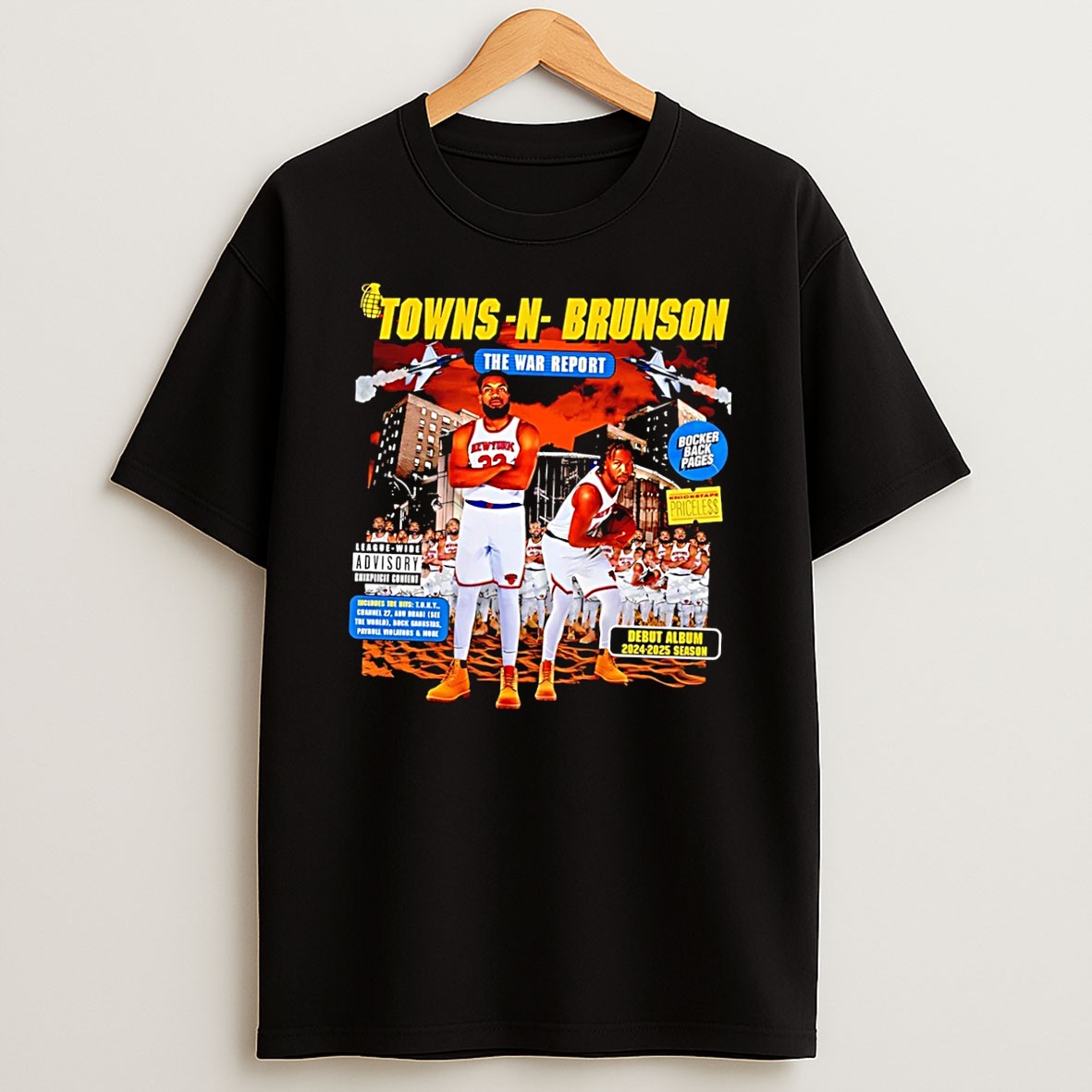 Original Towns N Brunson The War Report Knicks Black T Shirt