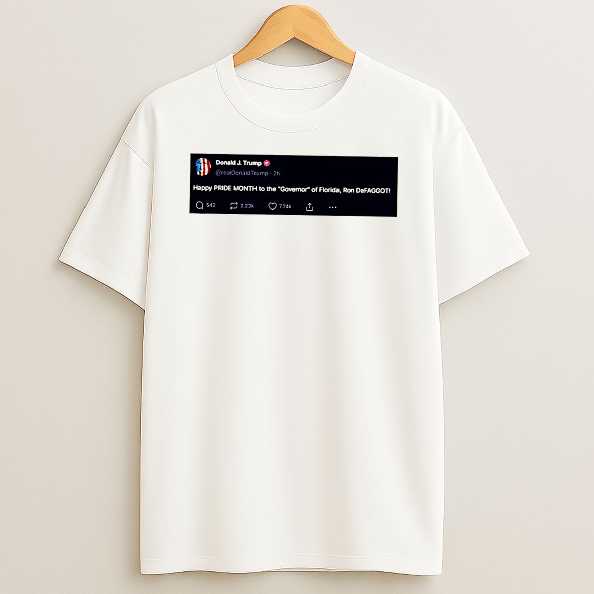 Original Trump Happy Pride Month To The Governor Of Florida Ron Defaggot Tee T Shirt