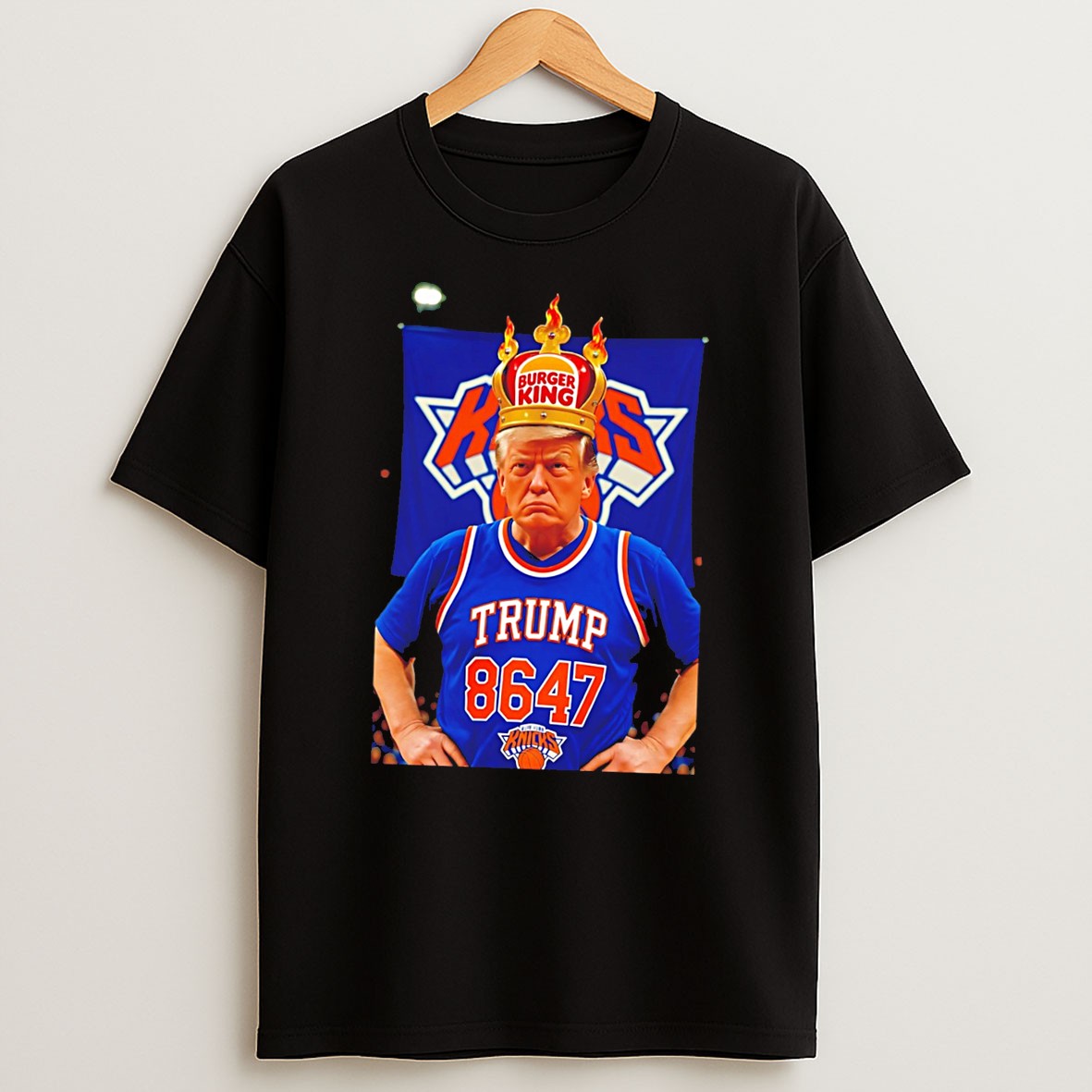 Original Trump New York Knicks 8647 Burger King Tee T Shirt