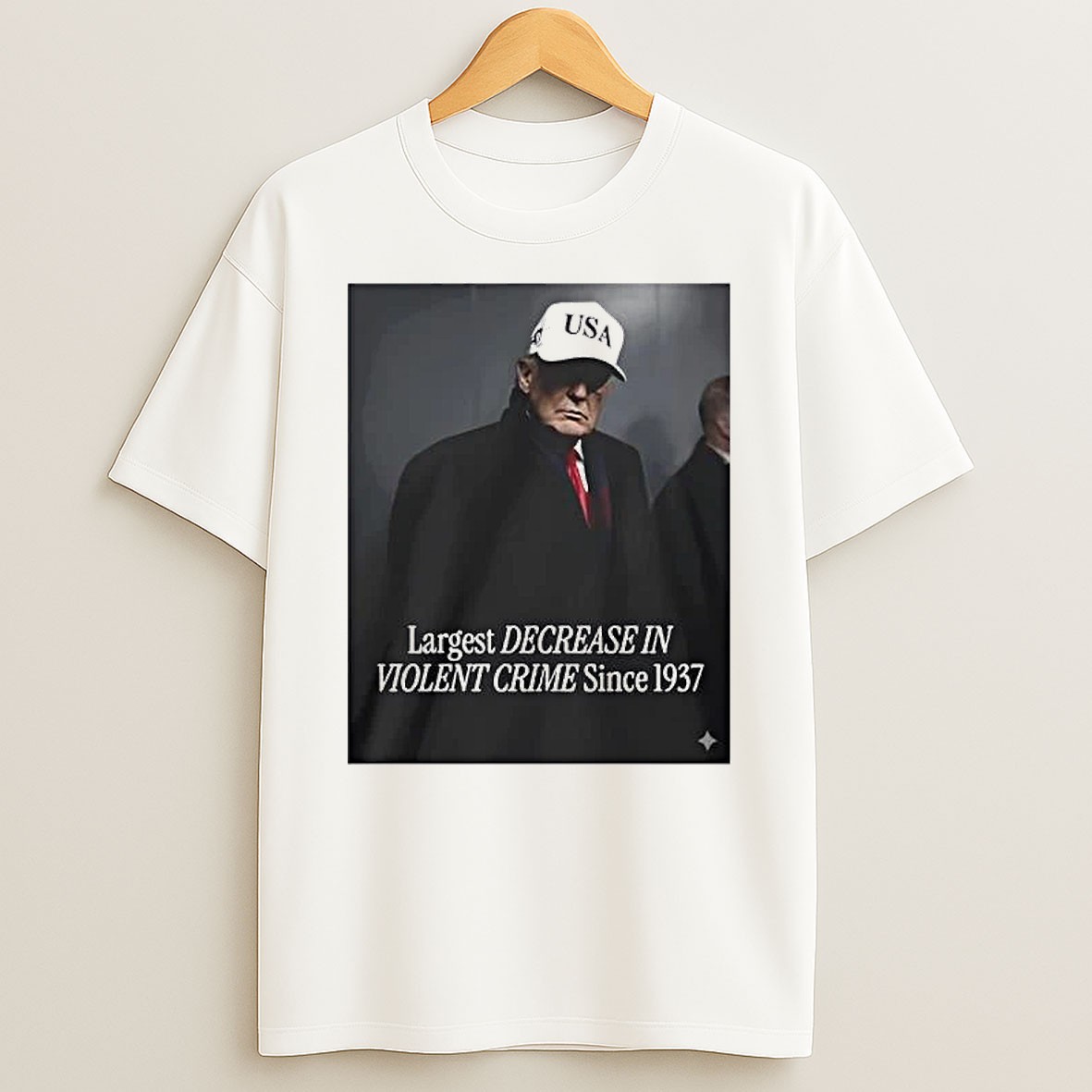 Original Trump Largest Decrease In Violent Crime Since 1937 T Shirt