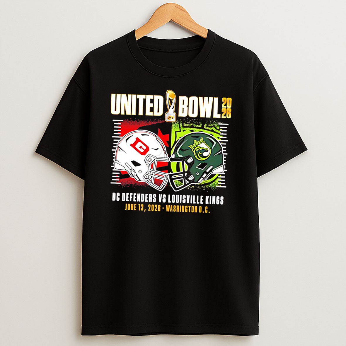 Original Ufl United Bowl 2026 Dc Defenders Vs Louisville Kings Helmets Tee T Shirt
