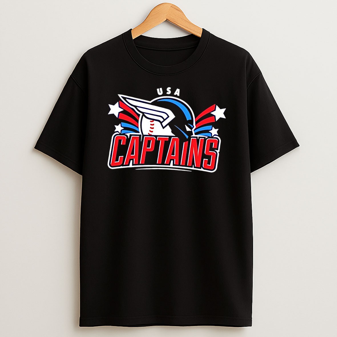 Original Usa Captains Black T Shirt