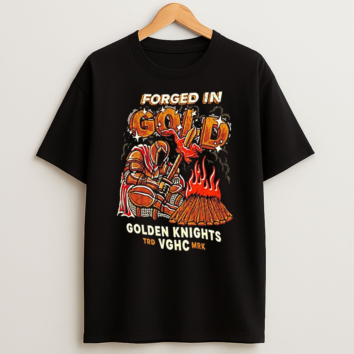 Original Vegas Golden Knights Forged In Gold Tee T Shirt