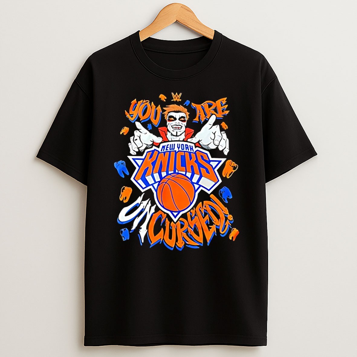 Original Very Nice Danhausen New York Knicks Uncursed Black T Shirt