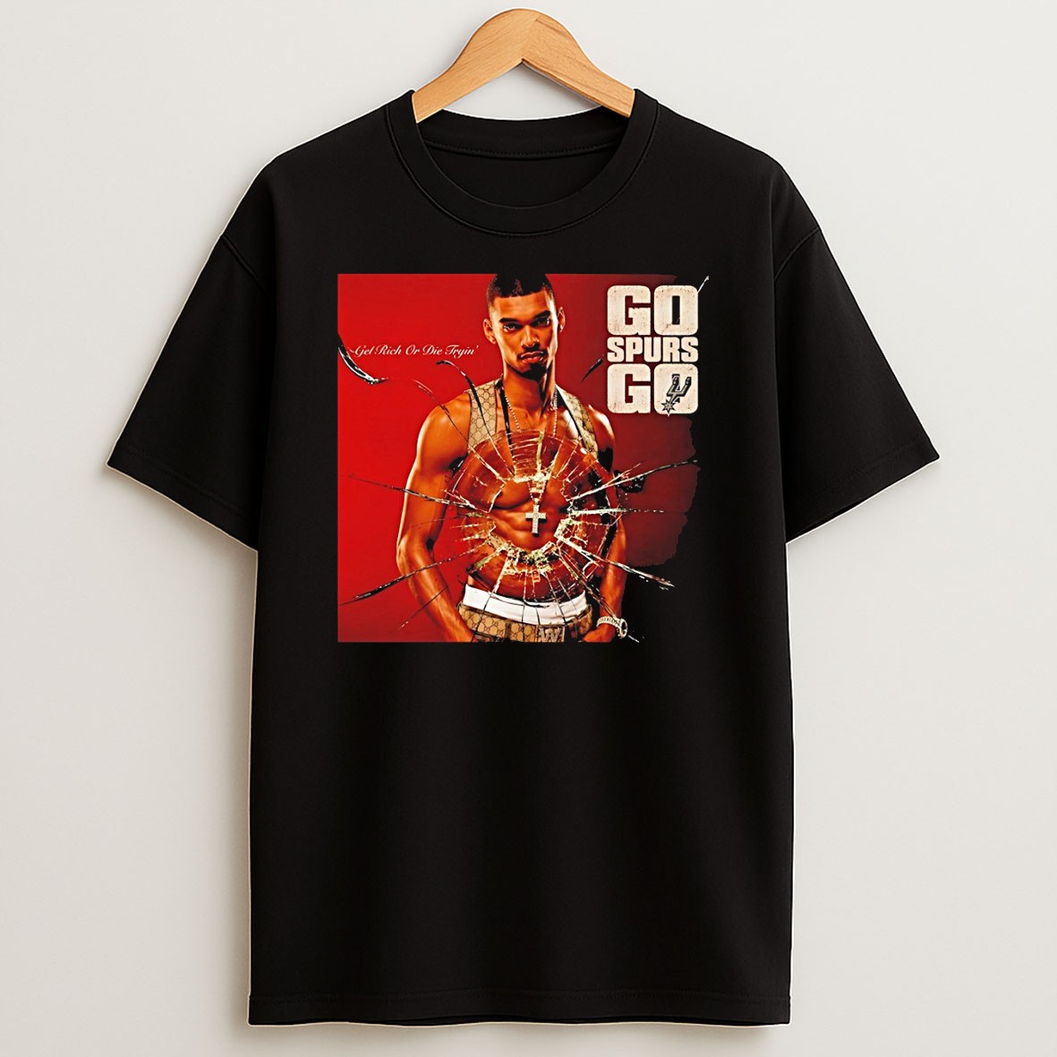 Original Victor Wembanyama San Antonio Spurs Basketball Go Spurs Go Get Rich Or Die Tryin T Shirt