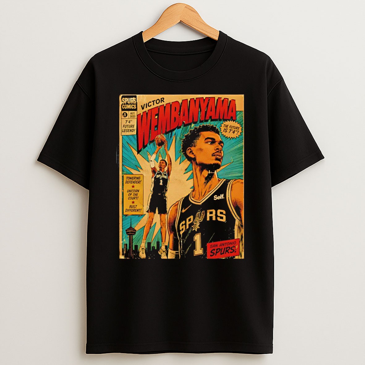 Original Victor Wembanyama San Antonio Spurs Nba Basketball The Future Is 74 Vintage T Shirt