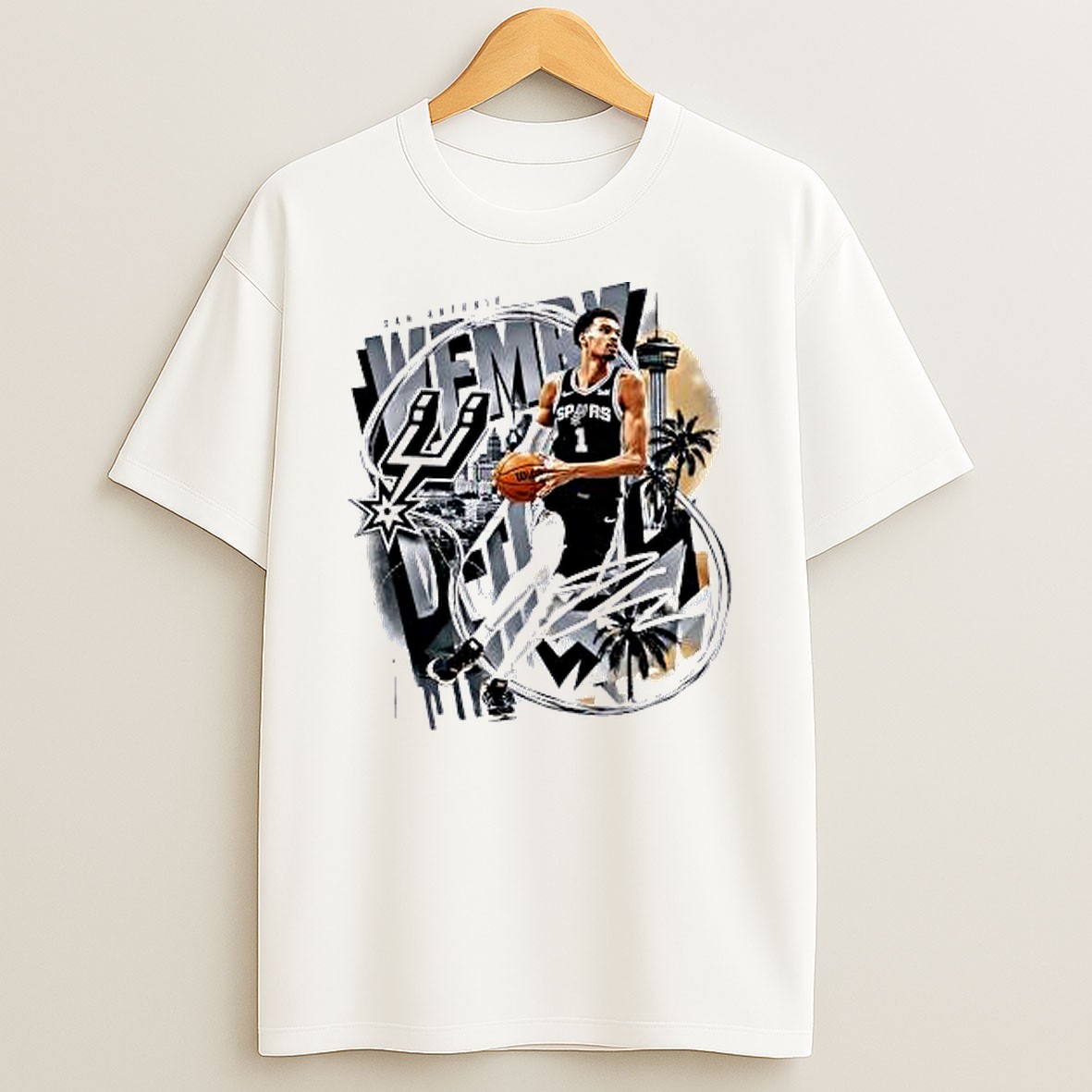 Original Victor Wembanyama San Antonio Spurs Nba Signature T Shirt