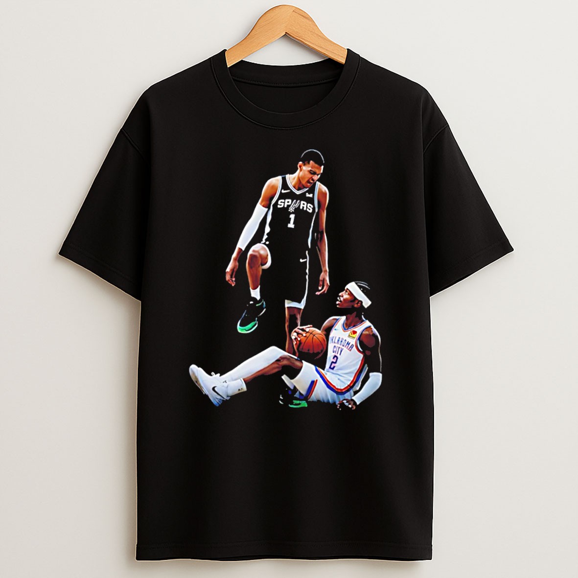 Original Victor Wembanyama Spurs Basketball Vs Sga Graphic Tee T Shirt