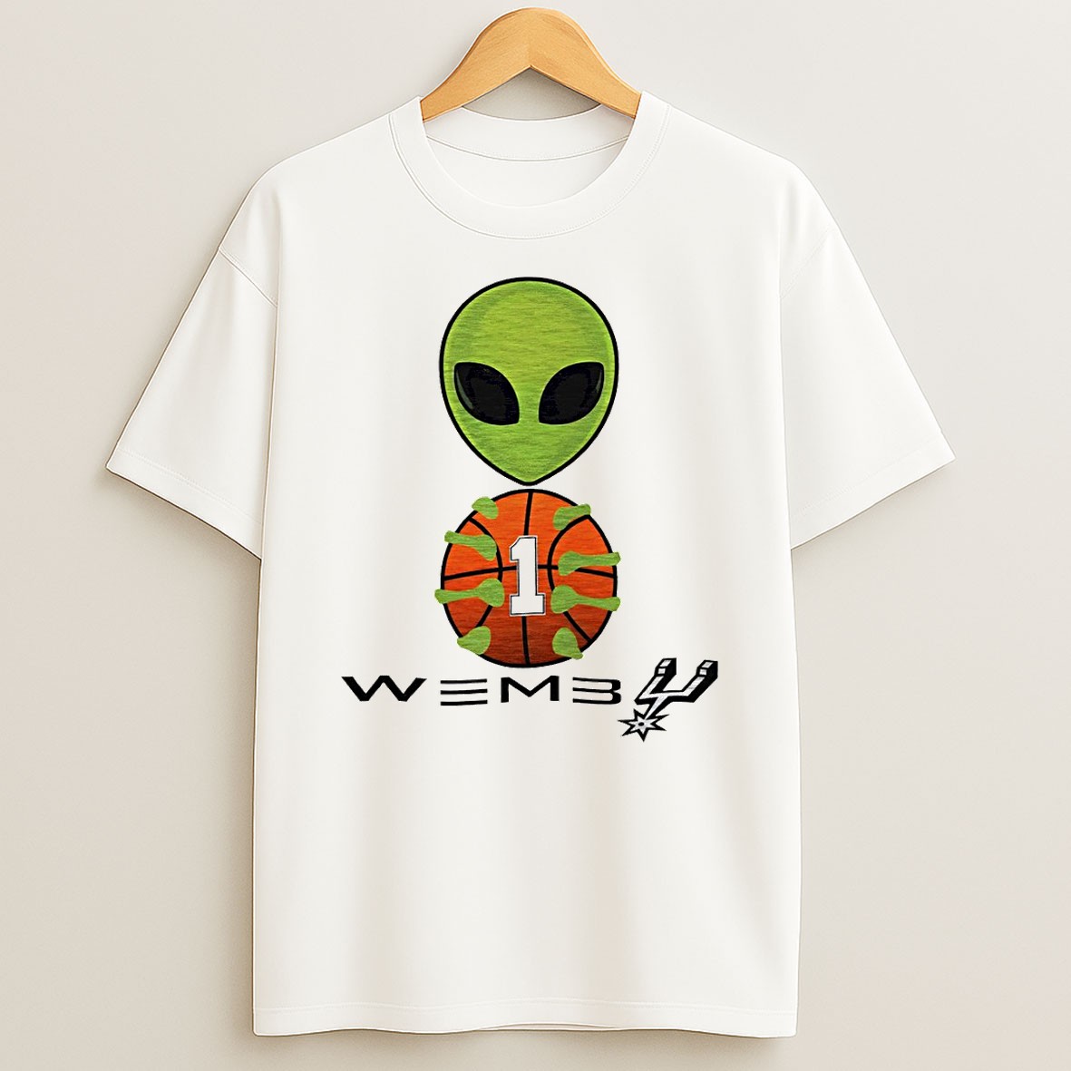 Original Victor Wembanyama Wemby Alien Cartoon San Antonio Spurs Basketball Nba 2026 T Shirt
