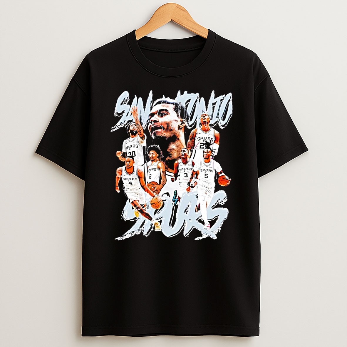 Original Victor Wembanyama Zach Collins Devin Vassell San Antonio Spurs Basketball Nba Vintage T Shirt