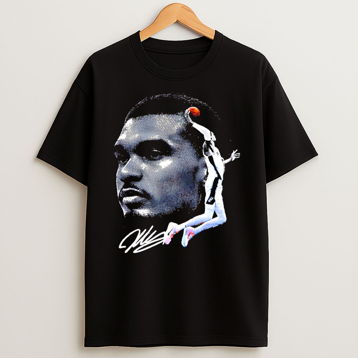 Original Victor Wembanyama Bigface San Antonio Spurs Basketball Nba Signature Vintage T Shirt