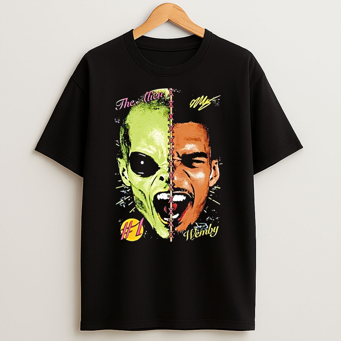 Original Victor Wembanyama X The Alien Mashup San Antonio Spurs Basketball 1 Wemby Vintage T Shirt