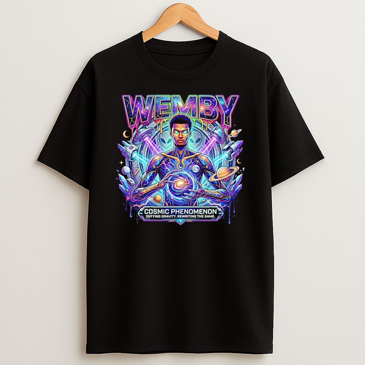 Original Wemby Alien Cosmic Phenomenon Defying Gravity Rewriting The Game San Antonio Spurs Basketball Vintage T Shirt