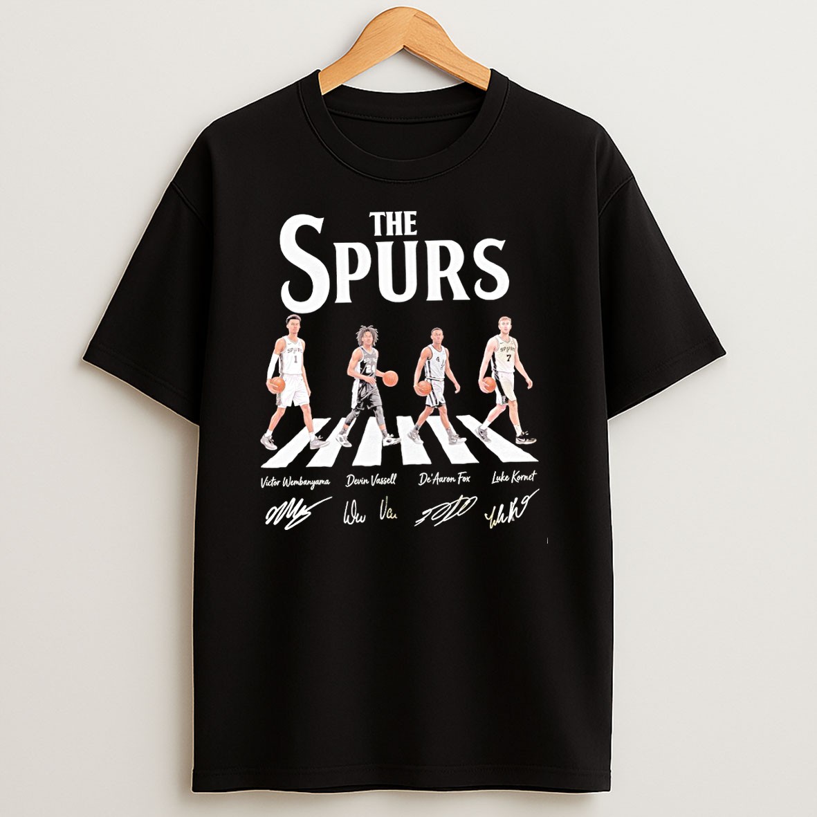 Original Wemby Devin Vassell The Spurs San Antonio Spurs Basketball Abbey Road Style Signature T Shirt