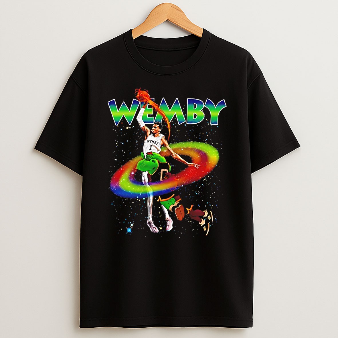 Original Wemby Space Jam Alien Dunk Victor Wembanyama San Antonio Spurs Basketball Nba 2026 T Shirt