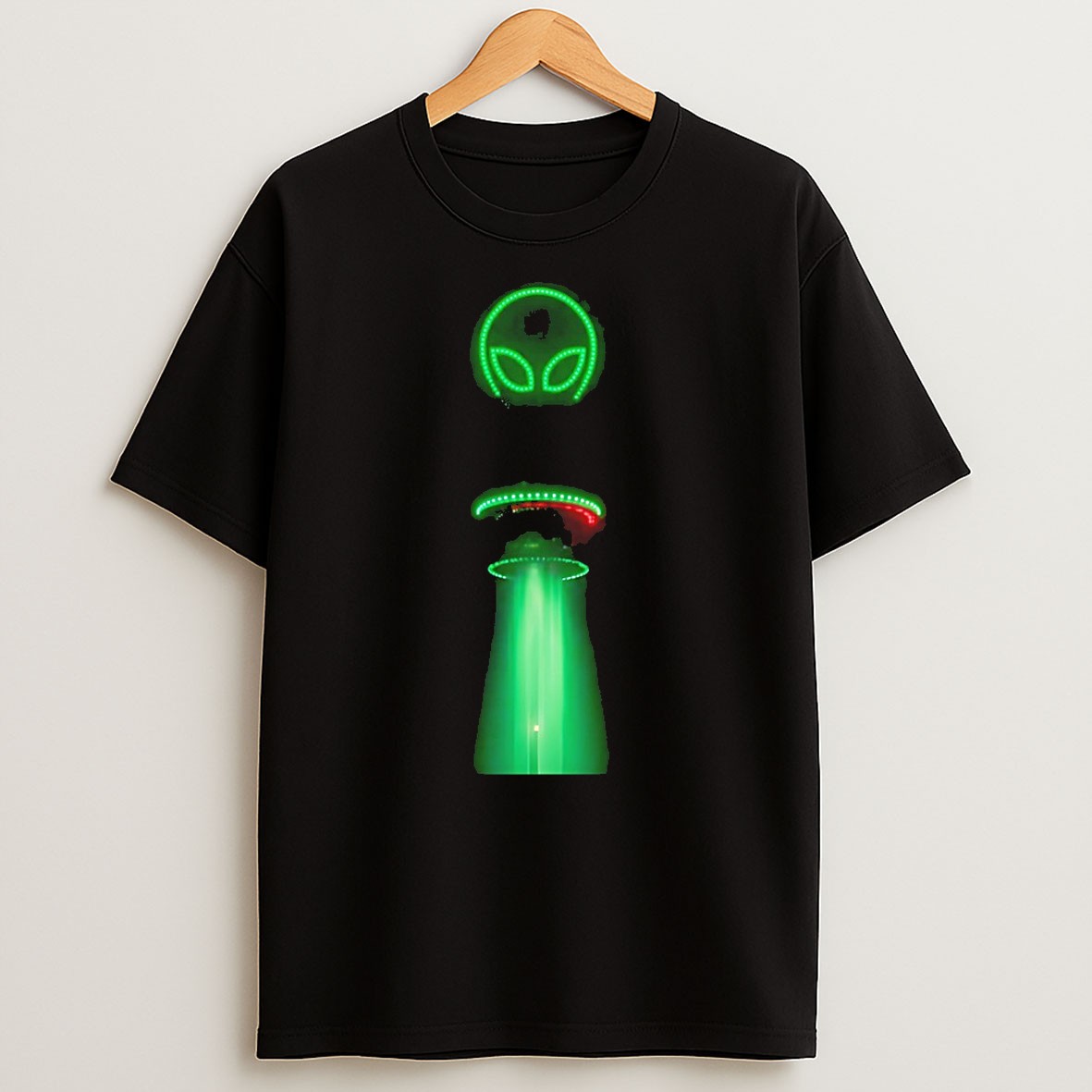 Original Wemby Wembanyama Alien Nike Logo Tower Lit Up T Shirt