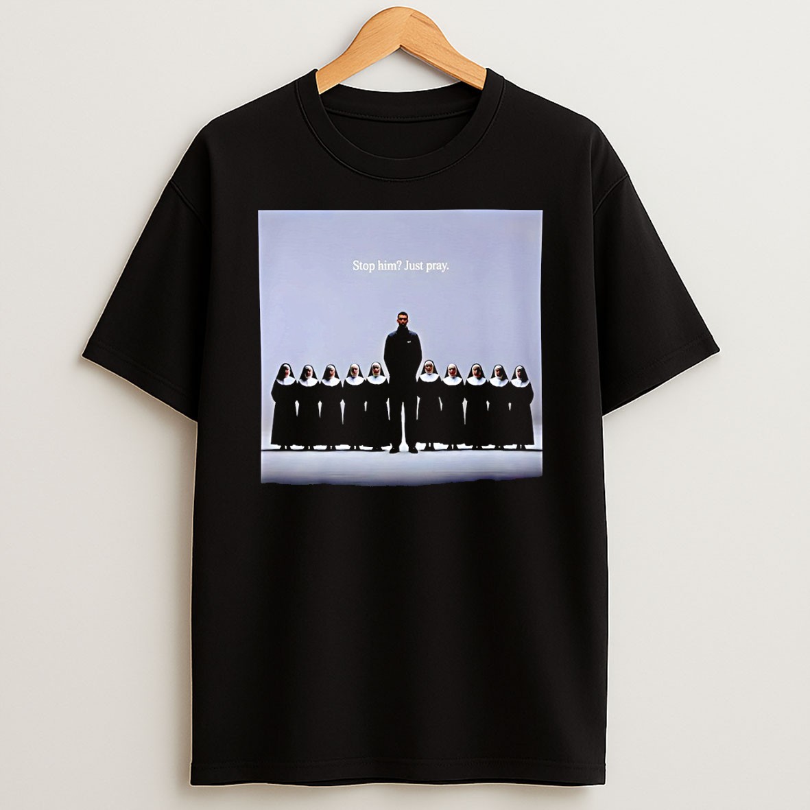 Original Wemby And The Nuns San Antonio Spurs Basketball Stop Him Just Pray T Shirt