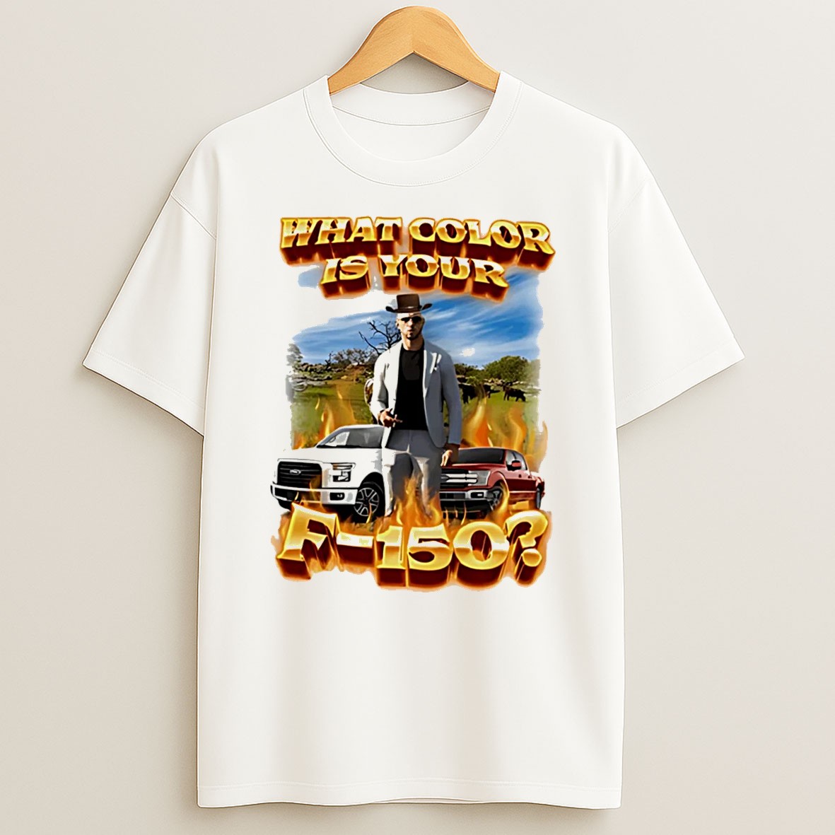 Original What Color Is Your F 150 Ford Trucks Man Tee T Shirt