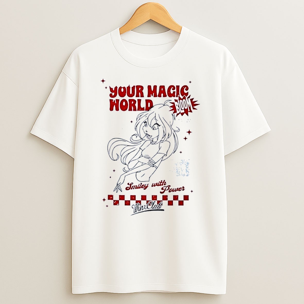Original Winx Club Bloom Coloring Page Keep Glowing Color Your Magic World Glow Power White T Shirt
