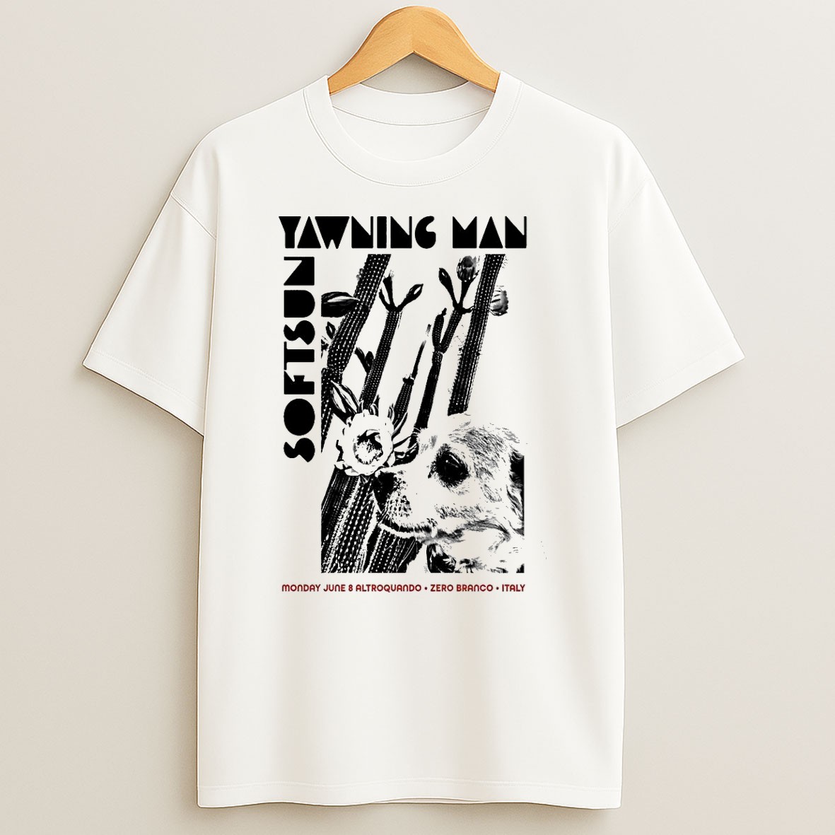 Original Yawning Man June 8 2026 In Zero Branco Italy 1 T Shirt