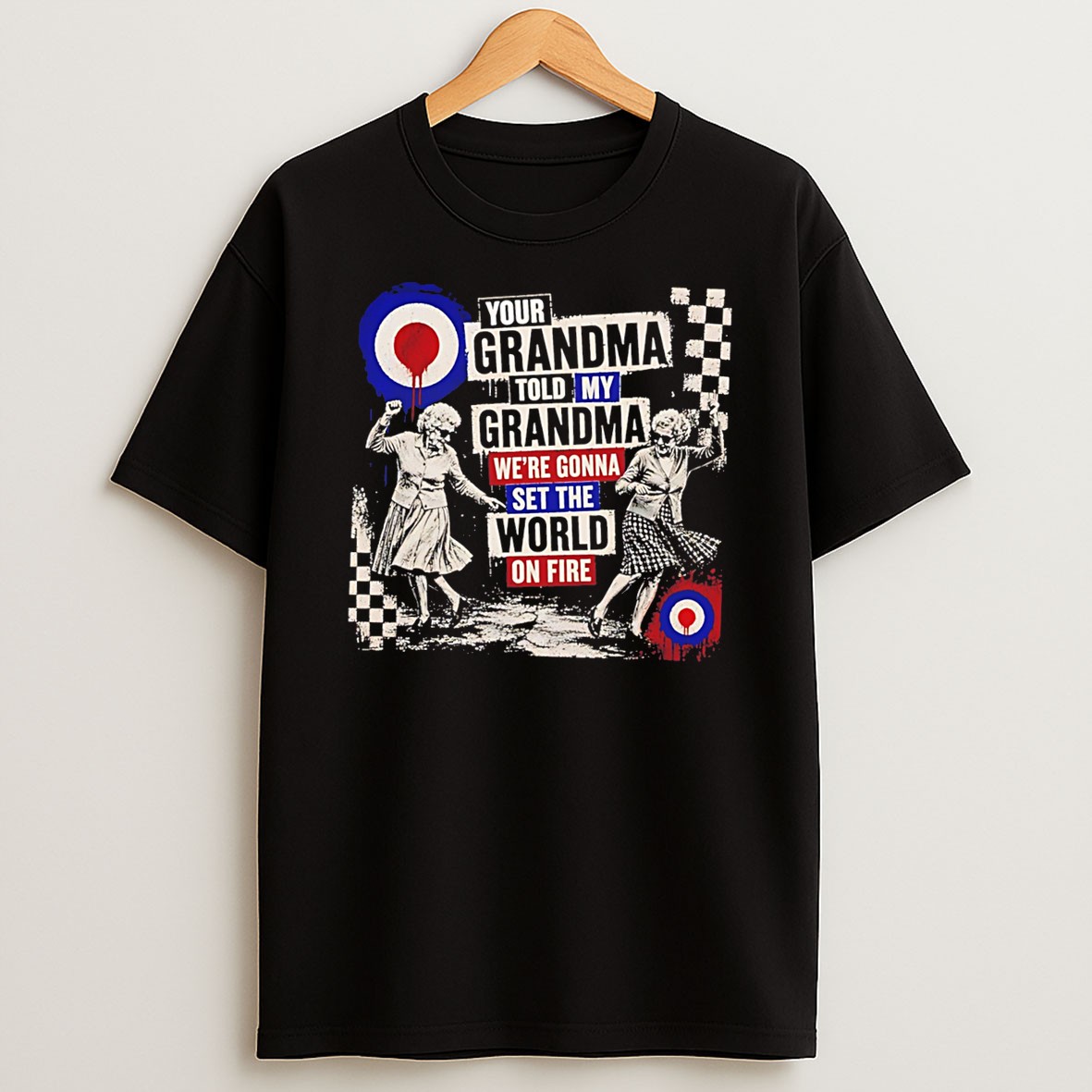 Original Your Grandma And My Grandma Sitting By The Fire Dance Graphic Tee T Shirt