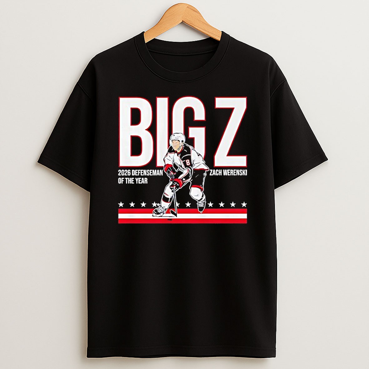 Original Zach Werenski Big Z Columbus Blue Jackets 2026 Defenseman Of The Year Hockey T Shirt