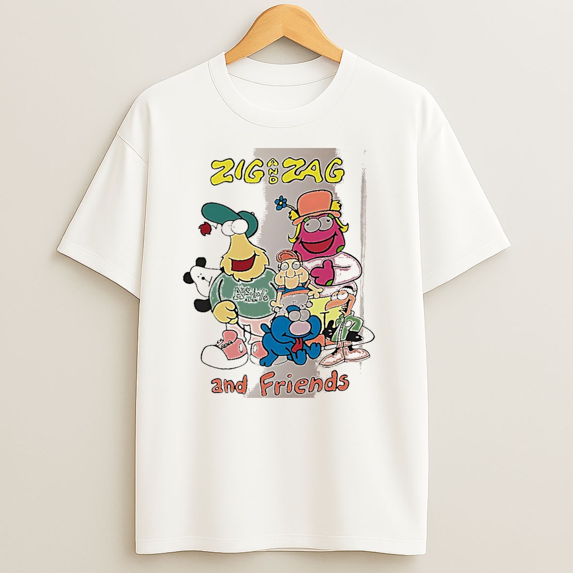 Original Zig And Zag And Friends White T Shirt