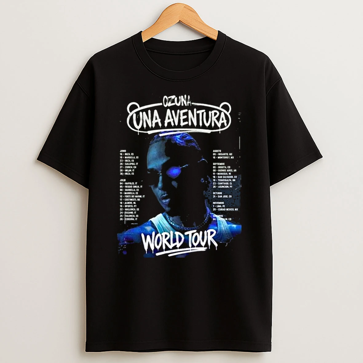 Ozuna Una Aventura World Tour 2026 Schedule Dates T Shirt