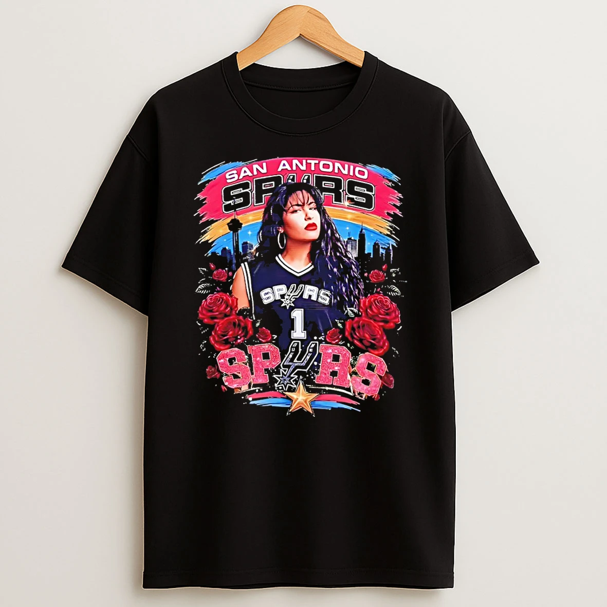 Selena San Antonio Spurs Roses Tshirt Hoodie