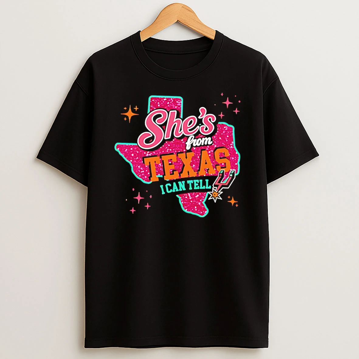 Shes From Texas I Can Tell San Antonio Spurs Tee Tshirt Hoodie