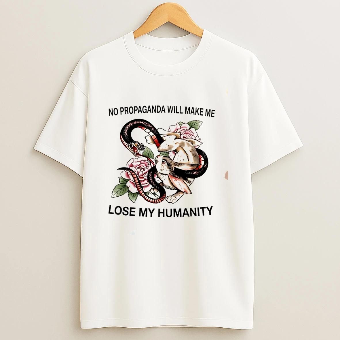 Snake And Rabbit No Propaganda Will Make Me Lose My Humanity Tee Tshirt Hoodie