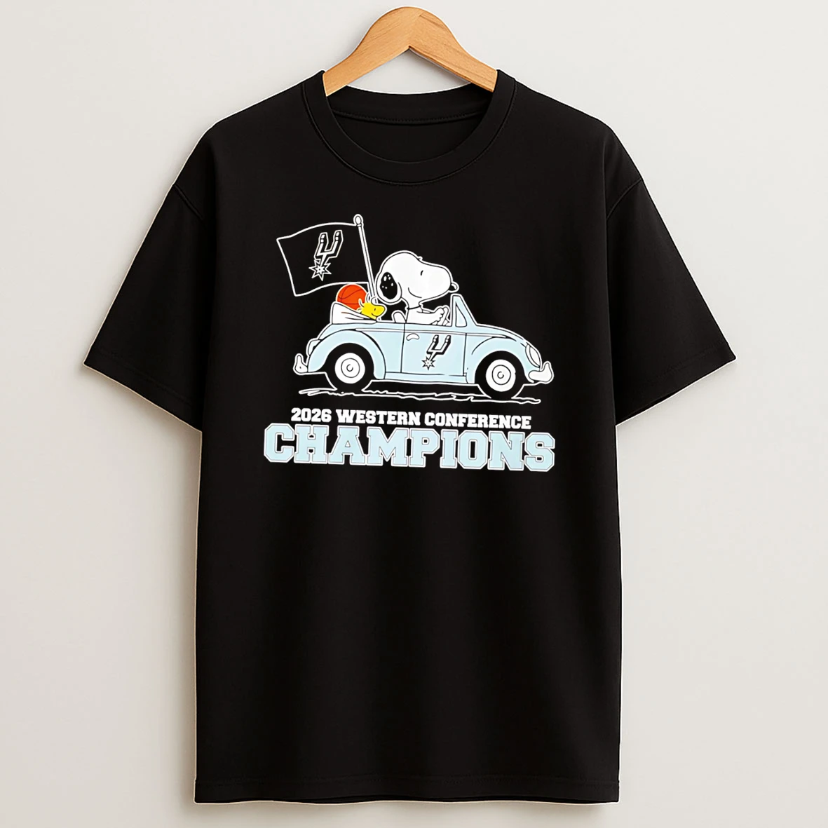 Snoopy Driver San Antonio Spurs 2026 Western Conference Champions Flag Tee Tshirt Hoodie