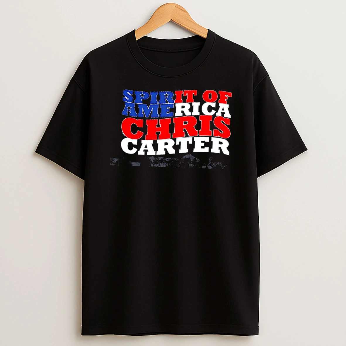 Spirt Of America Chris Carter American Flag Shape Tee Tshirt Hoodie