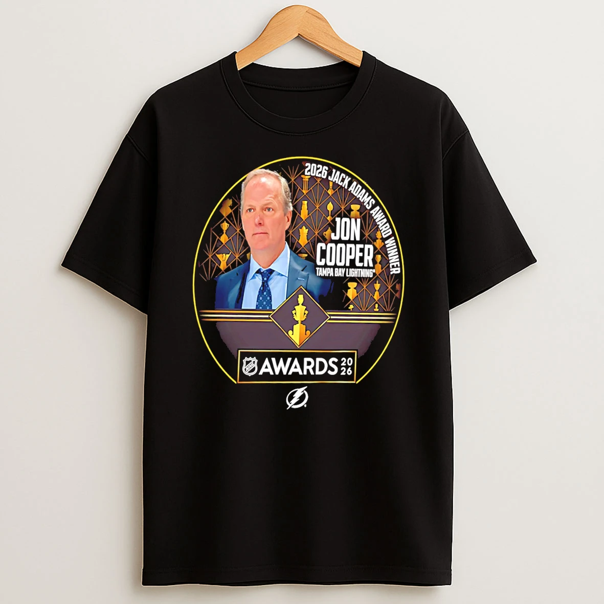 Tampa Bay Lightning Jon Cooper 2026 Jack Adams Award Tee Tshirt Hoodie