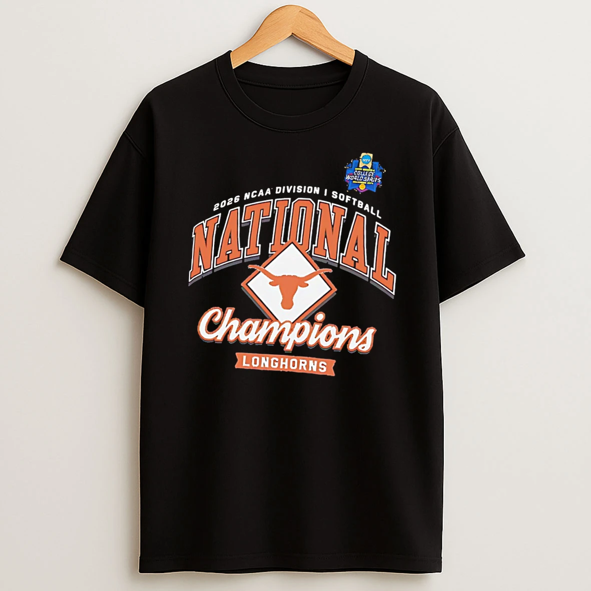 Texas Longhorns 2026 Ncaa Softball Womens College World Series Champions Classic Tee Tshirt Hoodie