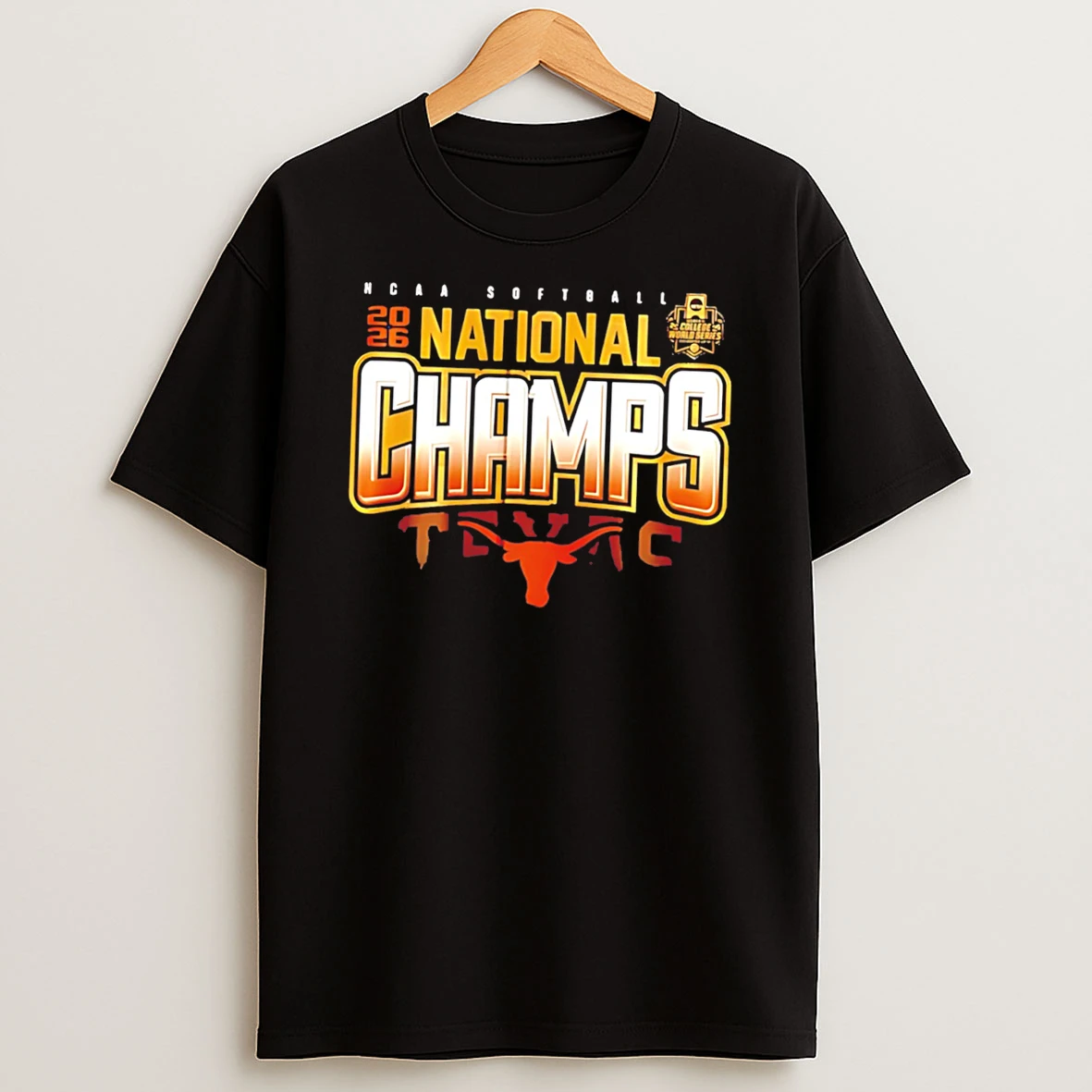 Texas Longhorns 2026 Womens College World Series Champions Logo Tee Tshirt Hoodie