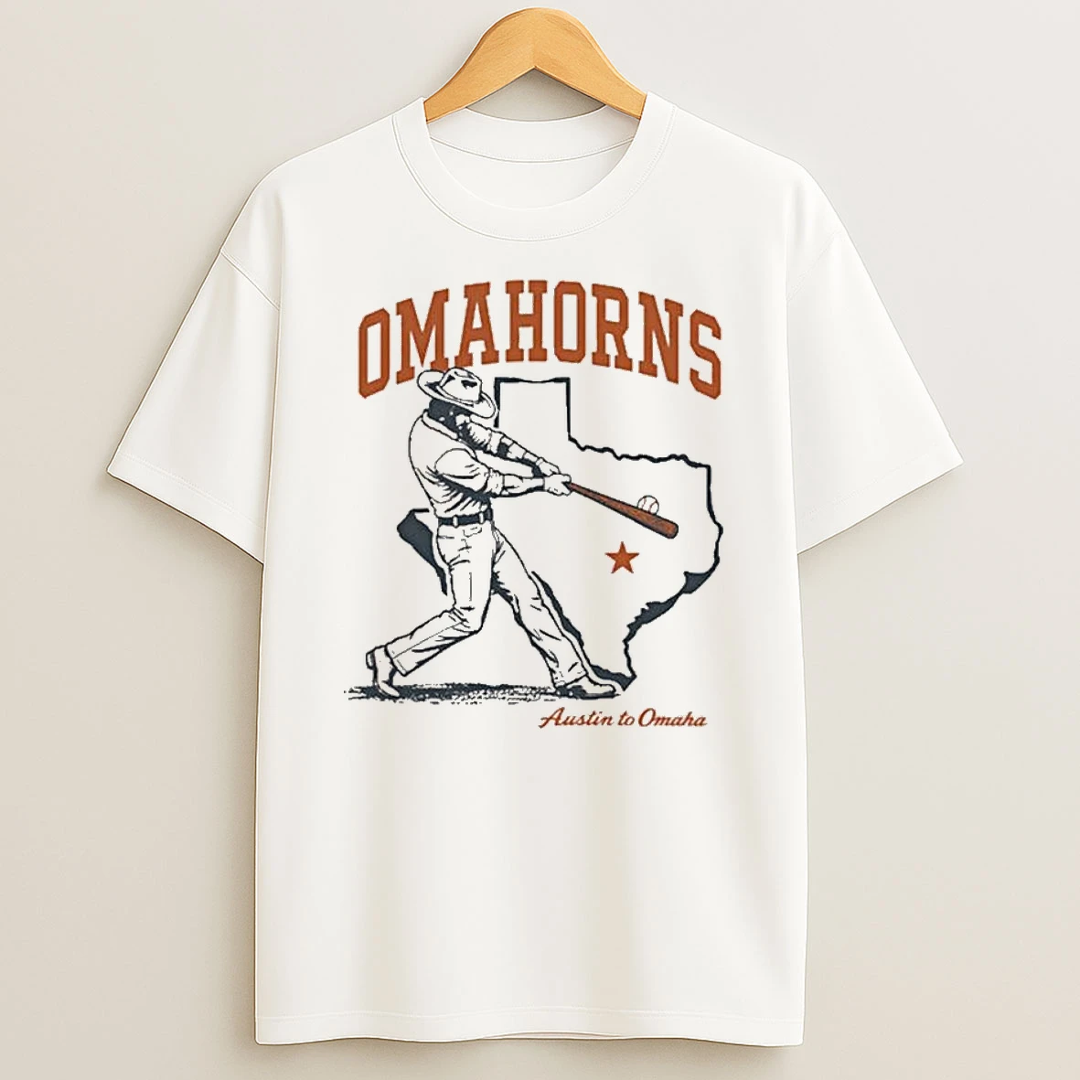 Texas Longhorns Austin To Omaha Swing T Shirt