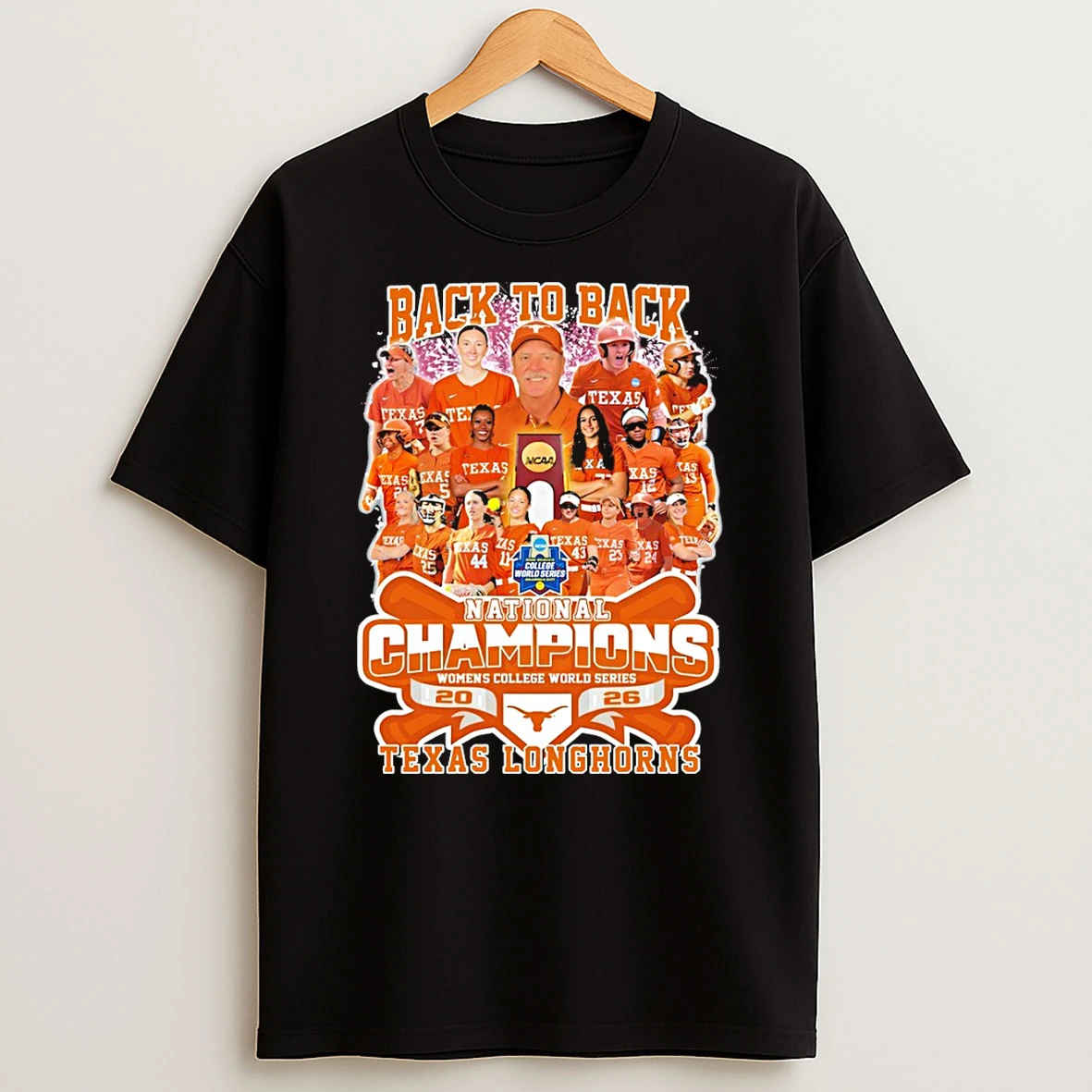 Texas Longhorns Softball Back To Back National Champions Womens College World Series Tshirt Hoodie