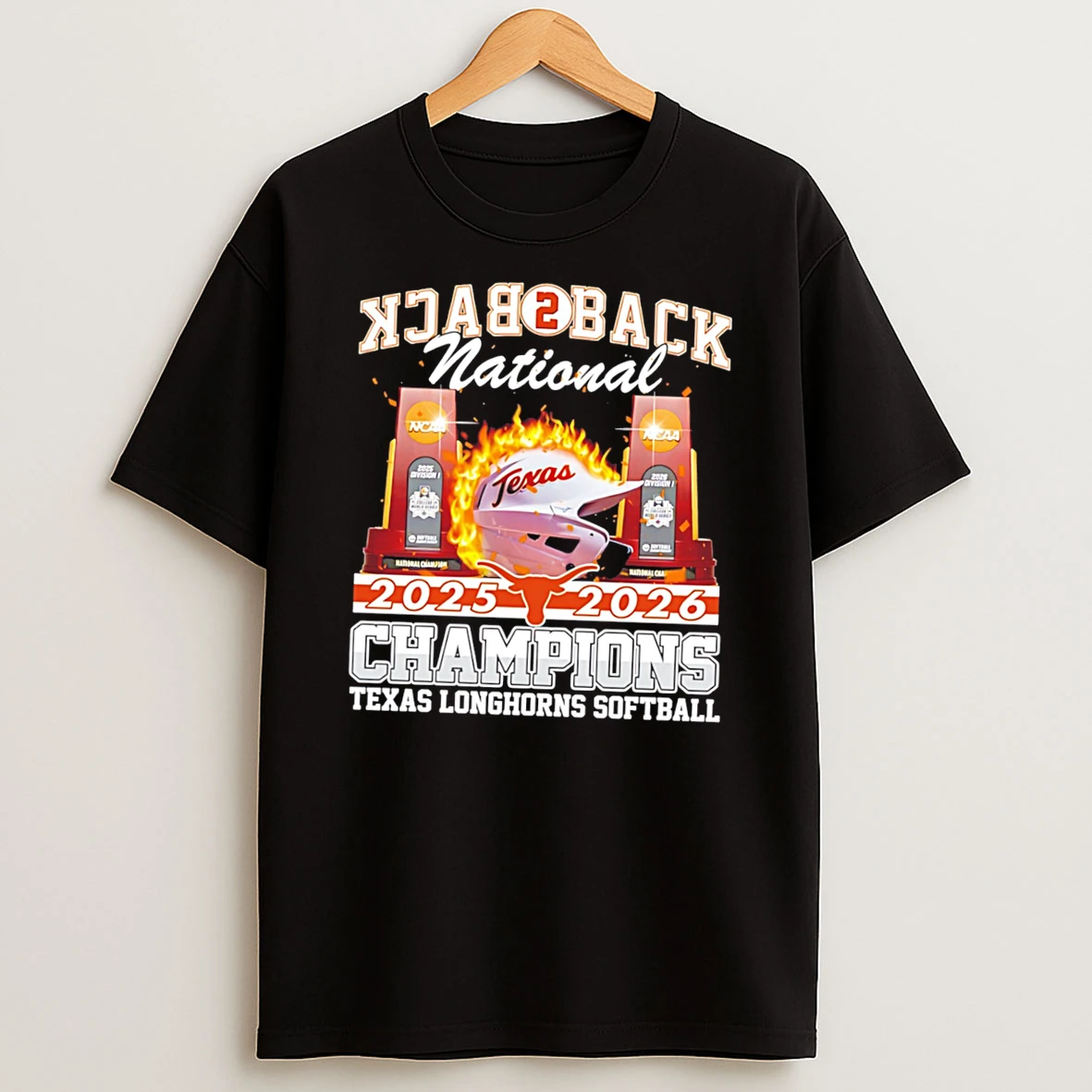 Texas Longhorns Womens Softball 2026 Ncaa National Champions Trophies Tee Tshirt Hoodie