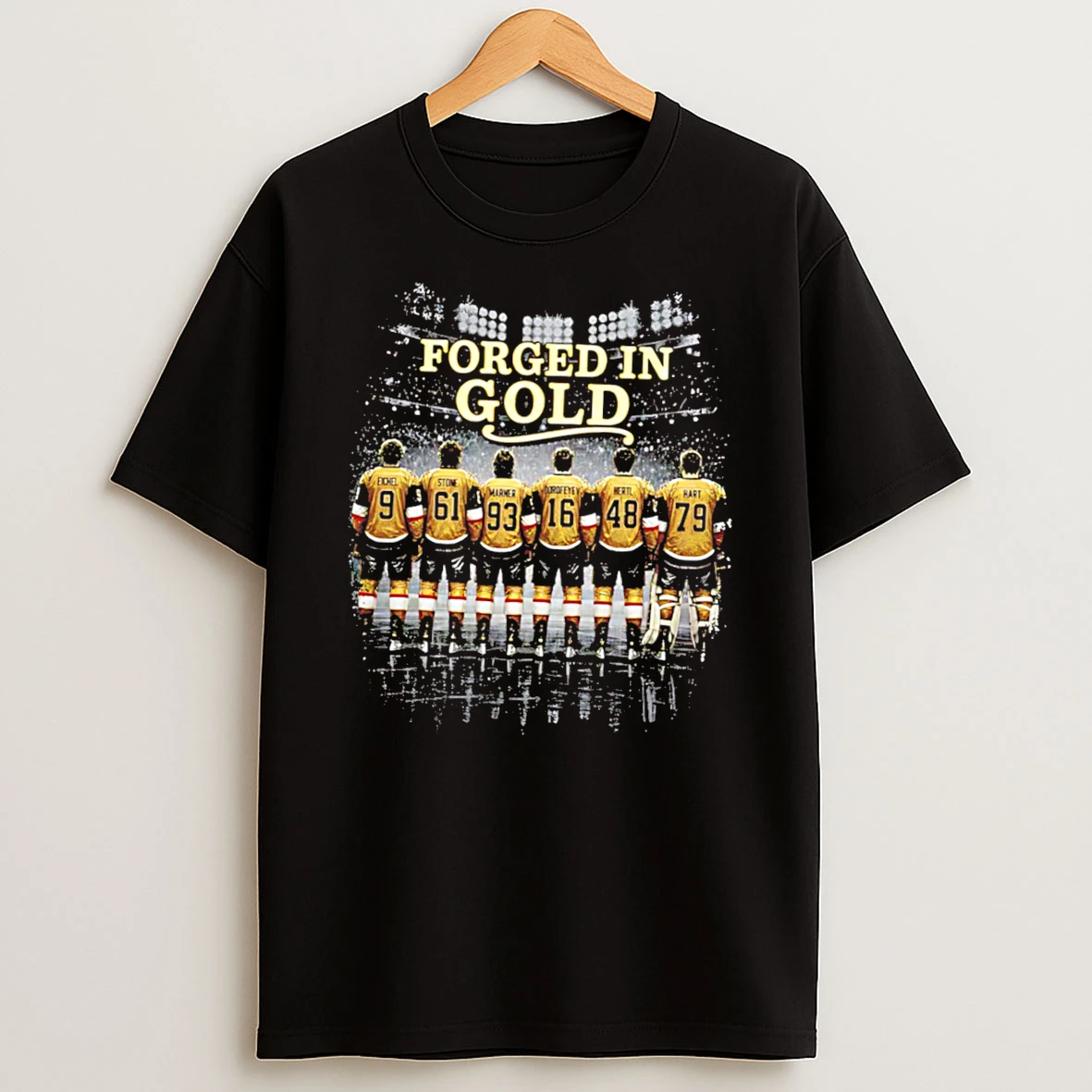 Vegas Hockey 2026 Playoffs Forged In Gold Tee Tshirt Hoodie