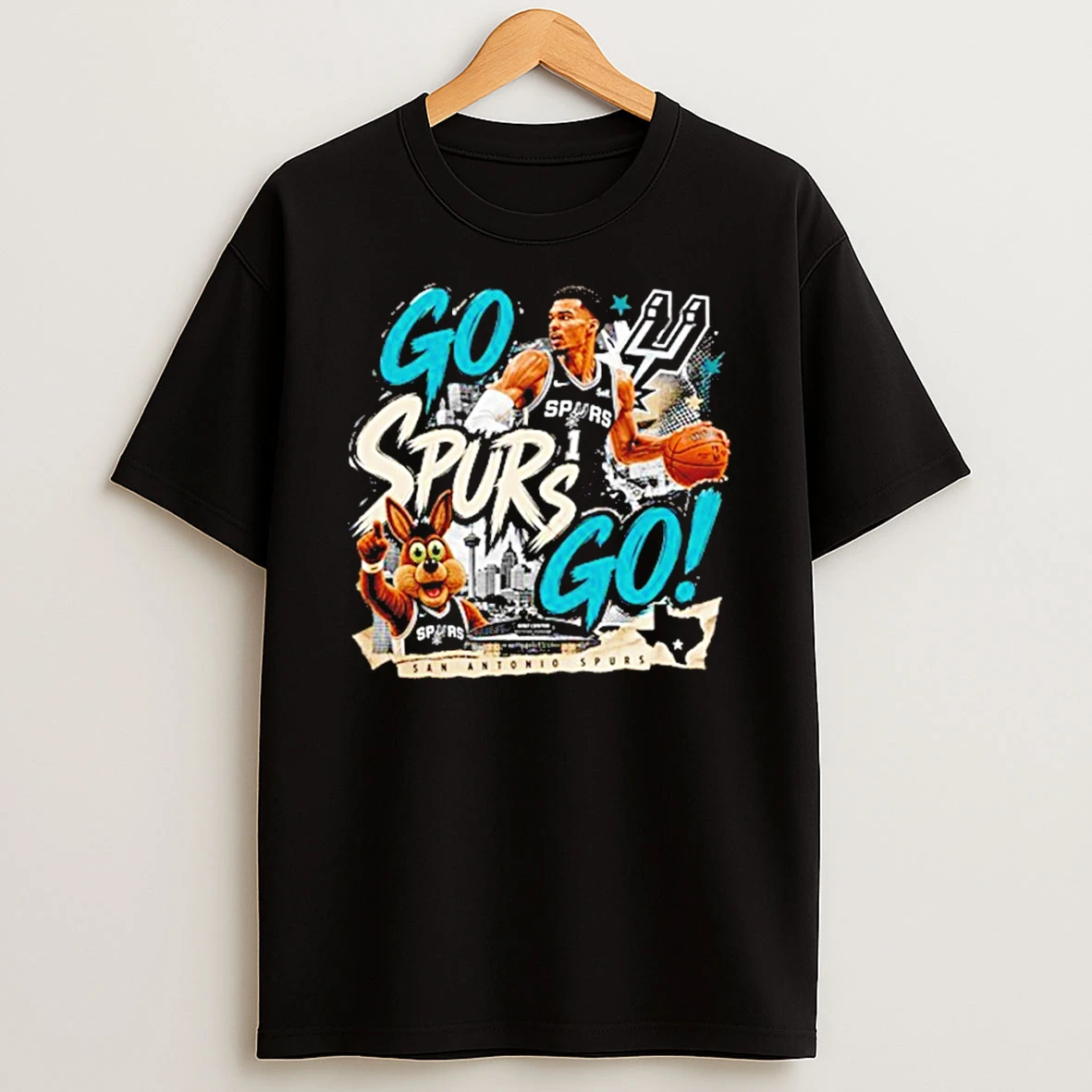 Victor Wembanyama Basketball Player San Antonio Spurs Mascot Go Spurs Go Tshirt Hoodie