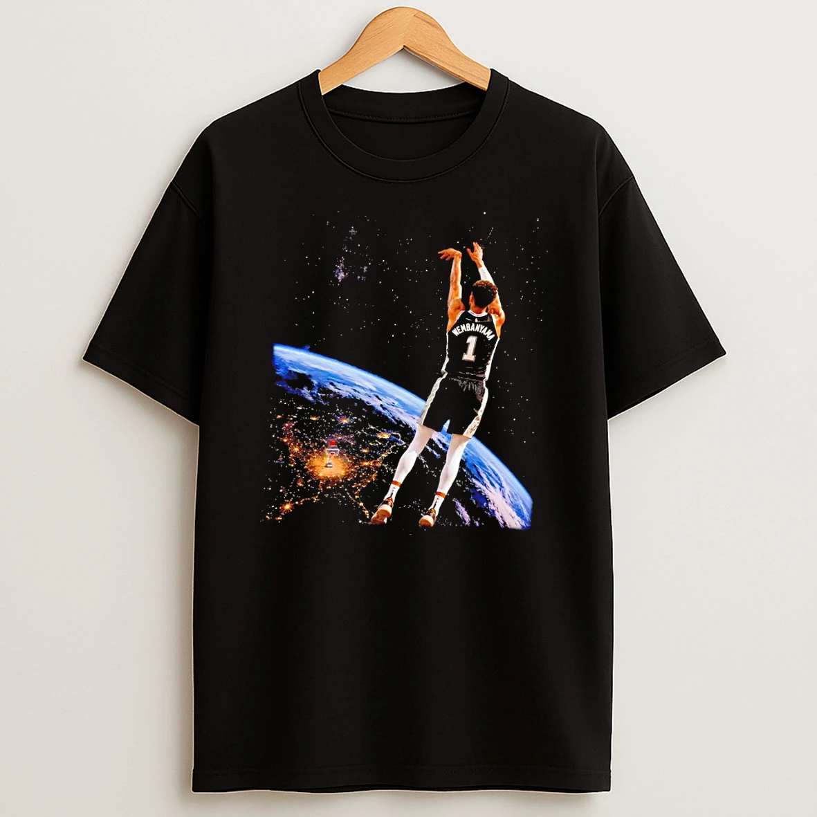 Wemby Alien Victor Wembanyama 3 Points San Antonio Pose Tshirt Hoodie
