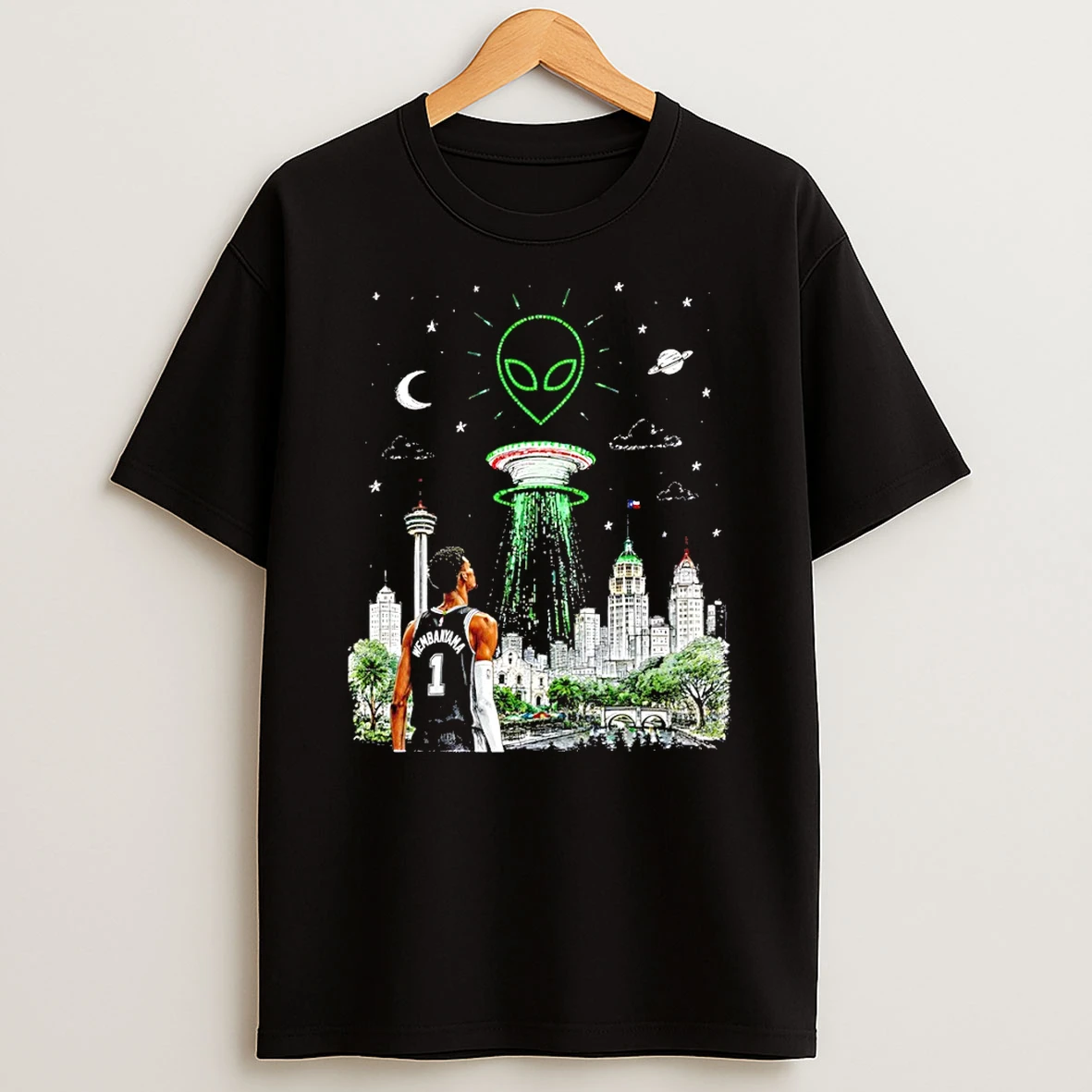 Wemby Alien Victor Wembanyama Space San Antonio Spurs Basketball 2026 Nba Finals Tshirt Hoodie