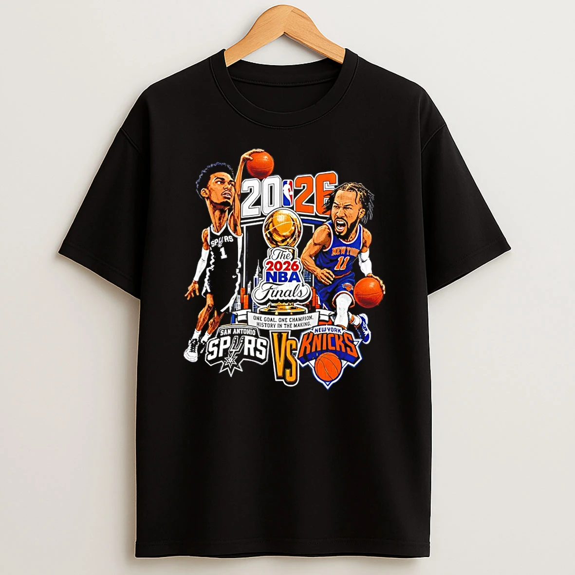 Wemby San Antonio Spurs Vs Jalen Brunson New York Knicks Basketball The Finals Nba 2026 Tshirt Hoodie