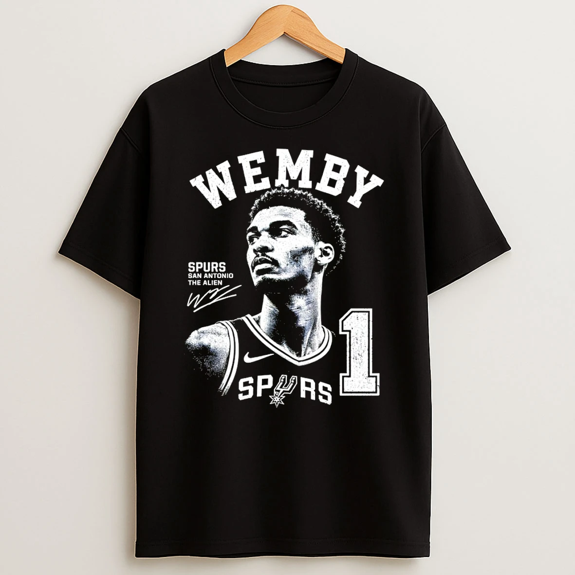 Wemby Victor Wembanyama 1 San Antonio Spurs Basketball San Antonio The Alien Signature Tshirt Hoodie