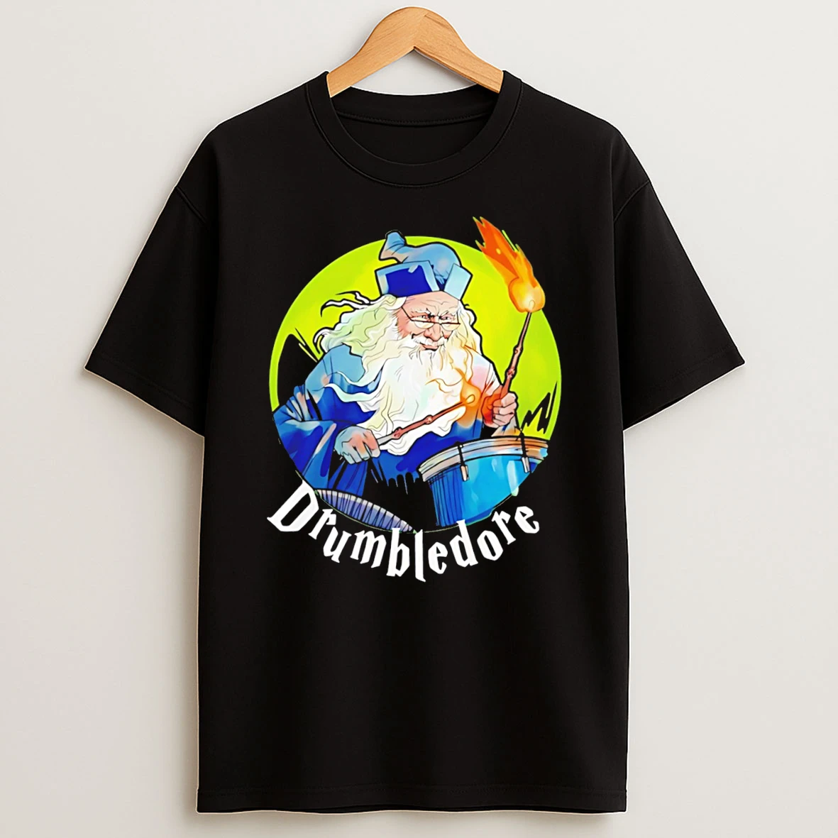 Wizard Drumbledore Music Cartoon Tee Tshirt Hoodie