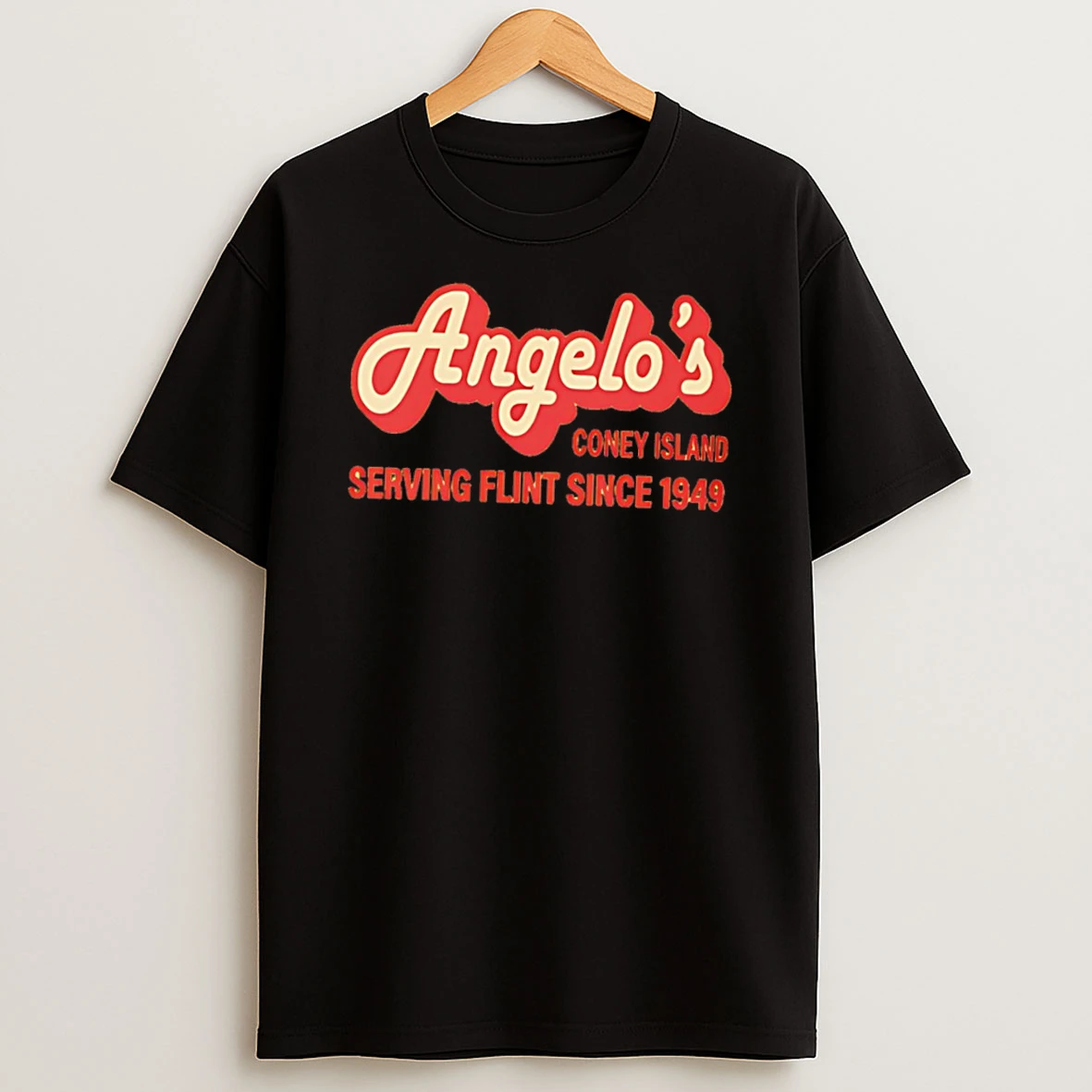 Yxjhnuqy Angelos Coney Island Restaurant In Flint Michigan Logo Tee Tshirt Hoodie