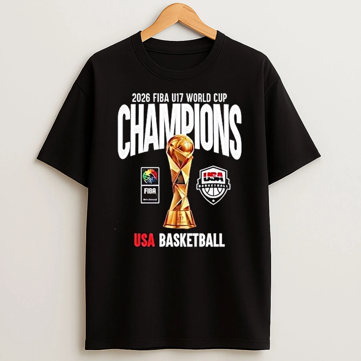 2026 Fiba U17 World Cup Champions Usa Basketball T Shirt